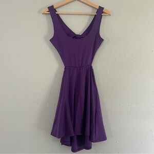 🦋 Pins & Needles Purple High Low Dress Cut Out Back Urban Outfitters Casual XS